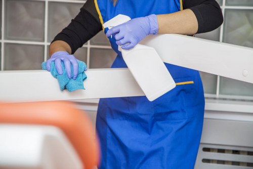 Technician treating mattress stains in Woodford Green